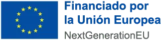 Logotipo de la Unión Europea con el texto Financiado por la Unión Europea - NextGenerationEU